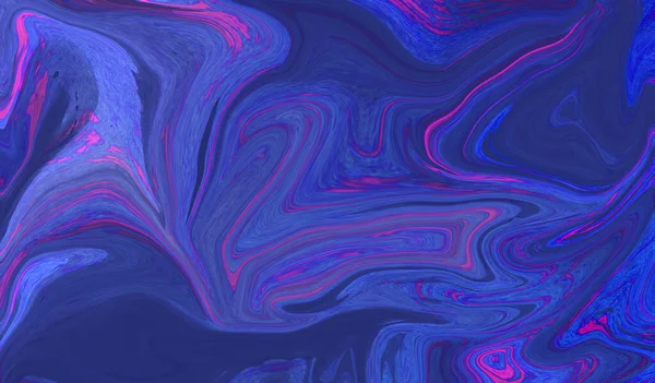 Vivid royal blue abstract background wallpaper with a pinch of pink liquified design graphic art