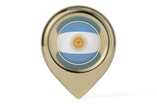 Bandera Nacional Mapa Argentina Aislados Sobre Fondo Blanco Representación Ilustración — Foto de Stock