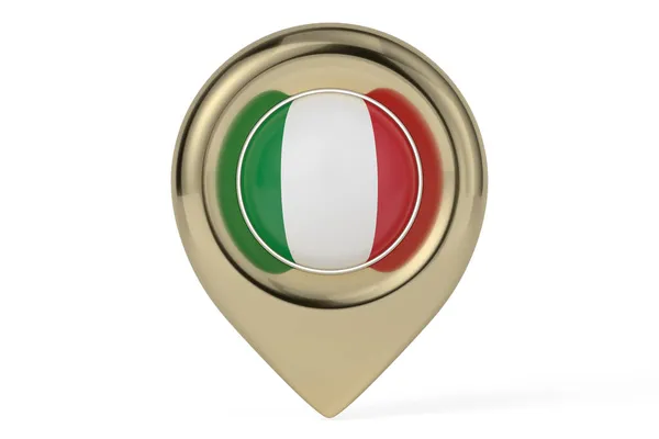 Bandera Nacional Mapa Italia Aislados Sobre Fondo Blanco Representación Ilustración —  Fotos de Stock