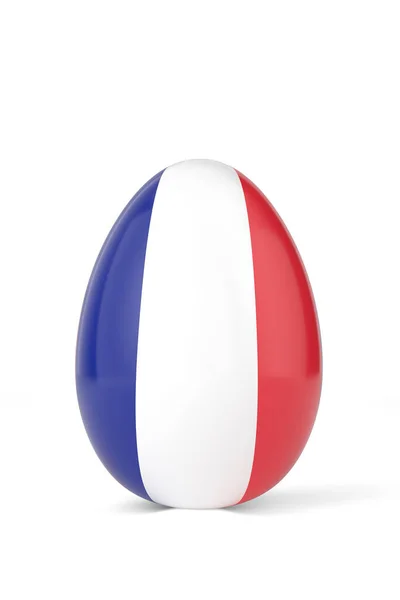 프랑스 달걀에 국기붙이기 렌더링 — 스톡 사진