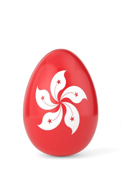 Hong Kong Flag Egg Rendering Illustration — Fotografia de Stock