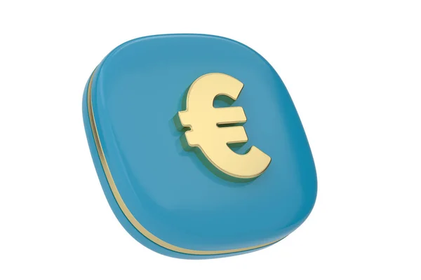 Euro Symbol Isoliert Auf Weißem Hintergrund Illustration — Stockfoto