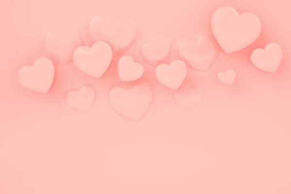 Valentijn Achtergrond Harten Achtergrond Weergave Illustratie — Stockfoto