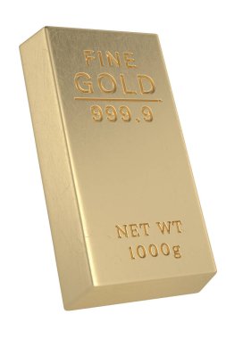 Siyah arka planda izole edilmiş altın külçeleri. 3B illüstrasyon.