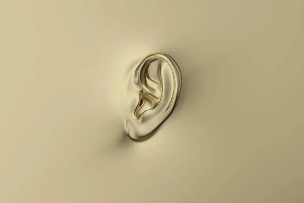 黄金の耳の創造的な概念の背景 3Dイラスト 3Dレンダリング — ストック写真