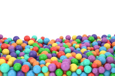 Colorful balls background. Abstract background with colorful gradient balls.  3d illustration