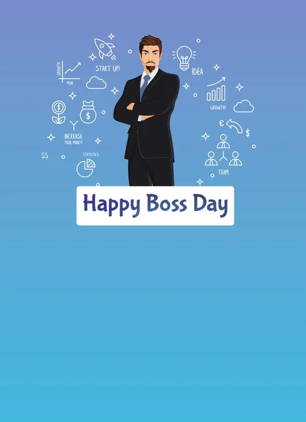 Happy boss day greetings cards digital background unique template blank ready to edit