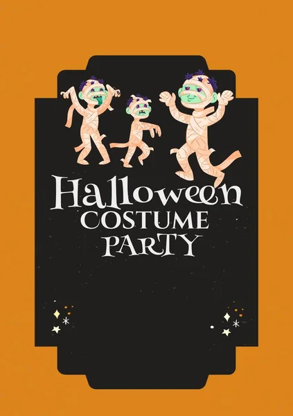 Halloween Costume Fête Invitation Carte Vœux Blanc Modèle Modifier — Photo