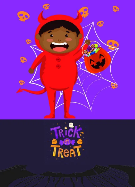 Halloween Trick Eller Fest Inbjudan Gratulationskort Tom Mall Redigera — Stockfoto
