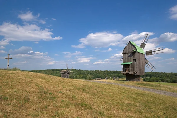 Travel Old Village Windmills — Stock Photo, Image