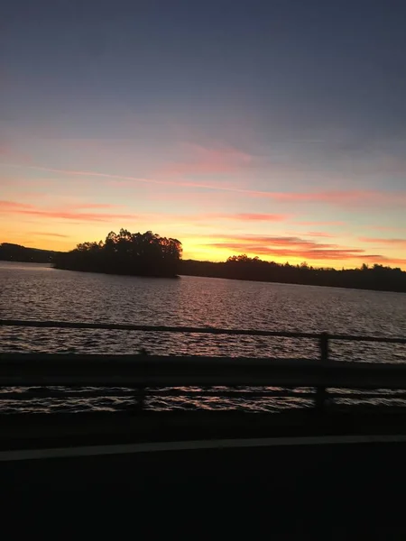 Hermoso Atardecer Sobre Mar —  Fotos de Stock