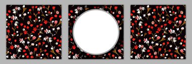 Tekstil ve duvar kağıdı desenleri. Basılabilir dijital illüstrasyon çalışması. Çiçek Yazdırma Tasarımı.