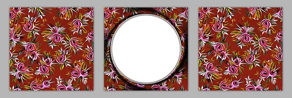 stock image Canvas Painting Wall Decorations. Floral Illustrations