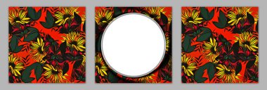 Tekstil ve duvar kağıdı desenleri. Basılabilir dijital illüstrasyon çalışması. Çiçek Yazdırma Tasarımı.