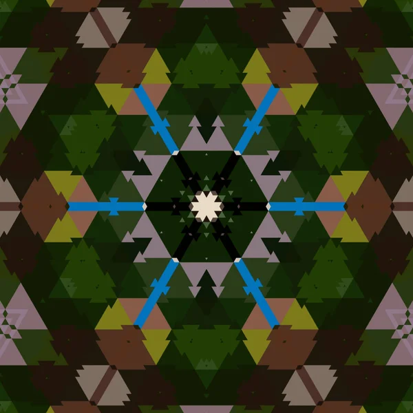 Illustration Grafik Design Abstrakte Muster Dreieckig Kaleidoskop Marrei — Stockfoto