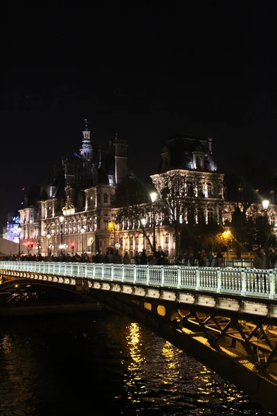 Blick Von Einer Brücke Nacht — Stockfoto