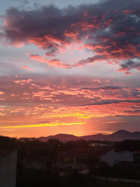 Solnedgång Vid Serra Mar Santa Catarina — Stockfoto