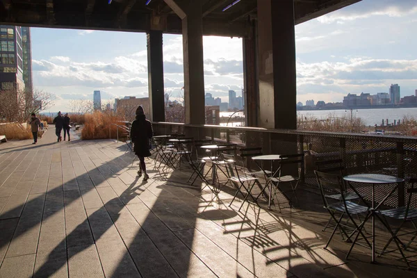 Hi Lane, New York 'ta yürüyen bir kadın