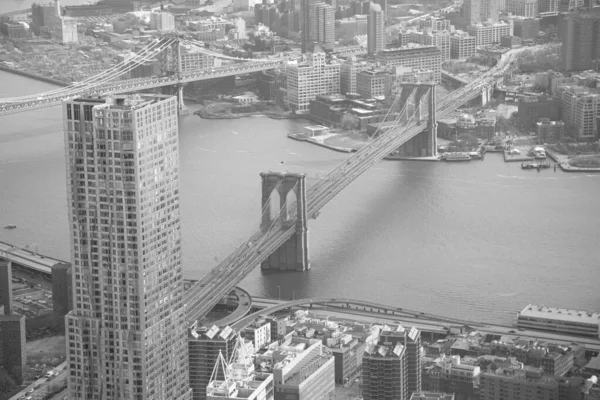 Manhattan Usa Lutego 2017 Widok Lotu Ptaka Manhattan Island Manhattan — Zdjęcie stockowe