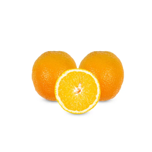 Verzamel Banner Van Hele Gesneden Fruitsinaasappels Kom Met Gesneden Stukjes — Stockfoto