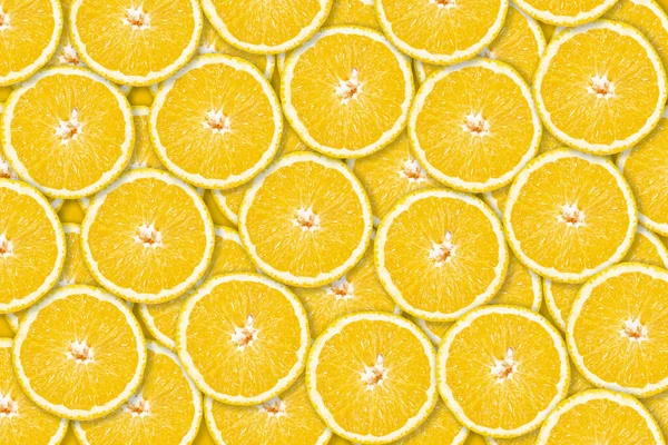 Achtergrond Van Ronde Plakken Gele Sinaasappelen — Stockfoto