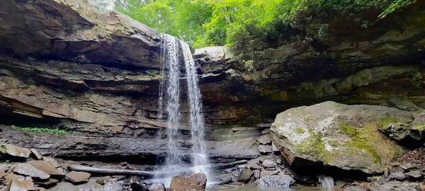 Cucumber Falls Ohiopyle Beautiful Waterfall Visit — Stock Photo, Image