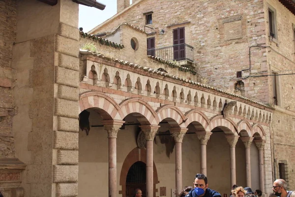 Dettaglio Archi Nella Città Assisi — Foto Stock