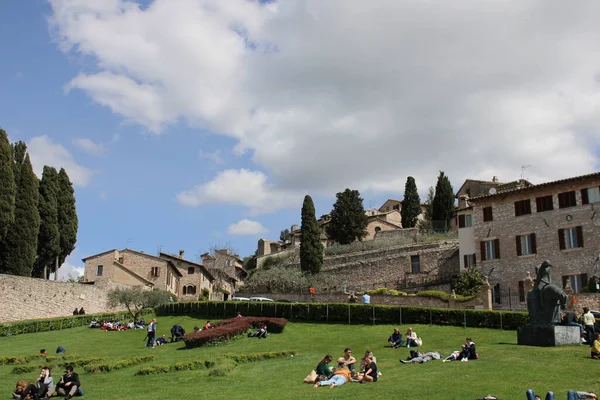 Vista Una Porzione Della Città Assisi — Foto Stock