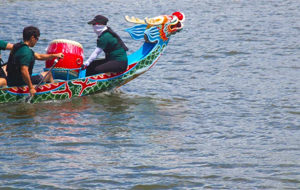 Close Drangon Boat Race — Stock Photo, Image