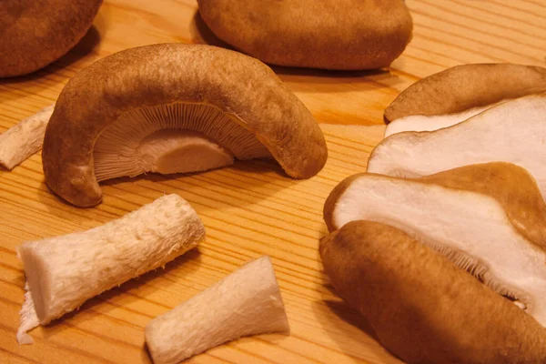 Nahaufnahme Von Frischen Shiitake Pilzen — Stockfoto