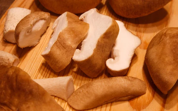 Nahaufnahme Von Frischen Shiitake Pilzen — Stockfoto