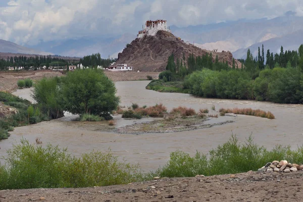 Monastère Bouddhiste Stakna Sur Une Montagne Milieu Indus Ladakh Inde — Photo