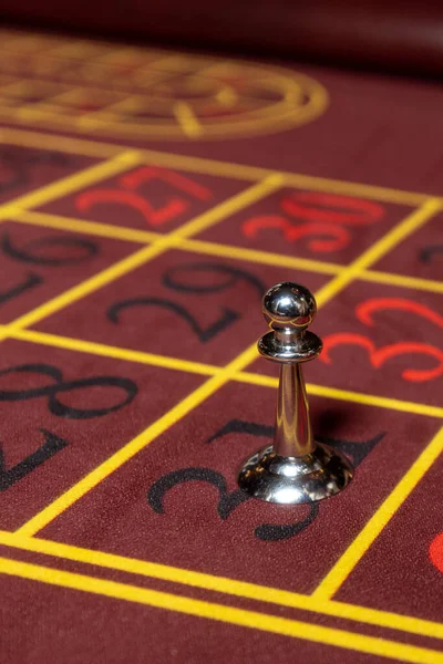 Roulette Table Winning Number Dolly Close Casino Selective Focus High — Stock Photo, Image