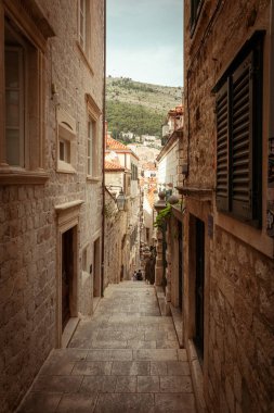 Eski Dubrovnik kasabasında Dorrway