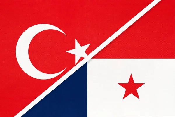 Turquía Panamá Símbolo Del País Banderas Nacionales Turcas Panameñas —  Fotos de Stock