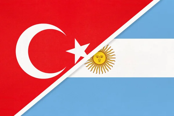 Türkei Und Argentinien Oder Argentinische Republik Symbol Des Landes Türkische — Stockfoto