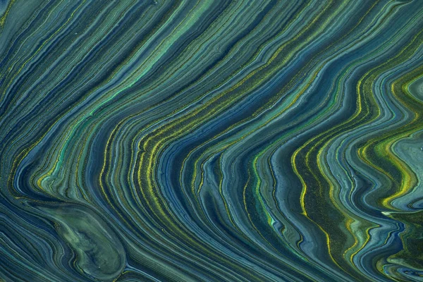 Αφηρημένη Ρευστή Τέχνη Φόντο Ναυτικό Μπλε Και Πράσινο Γκλίτερ Χρώματα — Φωτογραφία Αρχείου