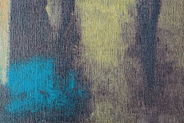Abstraktní Umělecké Pozadí Modré Černé Barvy Malba Akvarelem Plátně Jemným — Stock fotografie