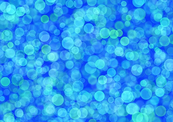 Blurred Blue Background Bright Turquoise Circle Sparkling Lights Shiny Sapphire — Stock Photo, Image
