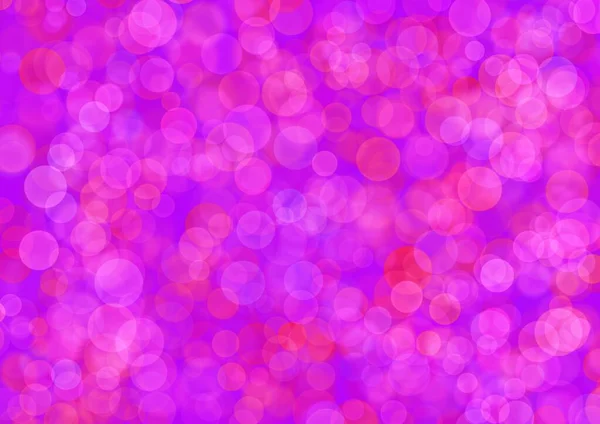 淡紫色的背景 淡紫色的圆闪烁着亮光 圣诞花环的紫罗兰闪烁着光芒 带有圆形图案的假日灯光背景 — 图库照片