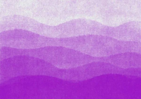 抽象芸術背景グラデーションの紫の色 波のライラックパターンとキャンバス上の水彩画 水効果のある波状の紫色の線で紙にアートワークの断片 — ストック写真