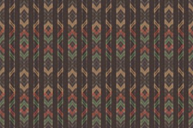 Kabile Moda Şablonu. Dekorasyon Sanat Kahverengisi.