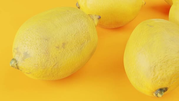 Citróny Animaci Mixéru Vizualizace Citronů Motion Graphics Shot Panning Lemons — Stock video