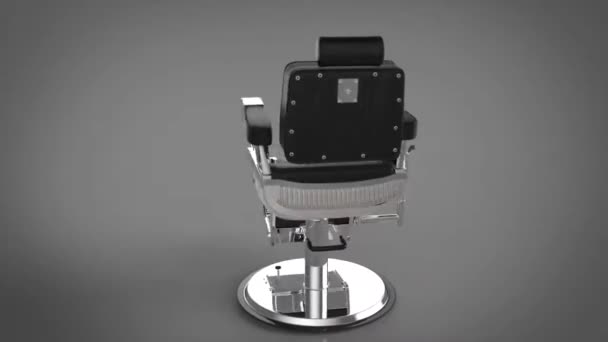 Cadeira Escritório Couro Preto Combinação Metal Cadeira Escritório Moderna Meados — Vídeo de Stock