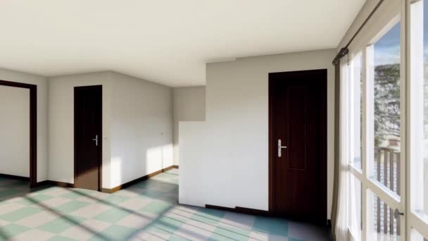 Appartement Moderne Décoration Luxueuse Motion Graphics Render Animation Visualisation Architecturale — Video