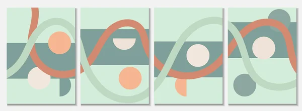 Una Serie Copertine Astratte Nello Stile Dell Impressionismo Web Design — Vettoriale Stock