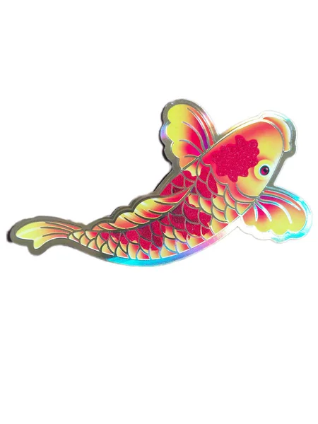 A colorful fancy carp fish cartoon