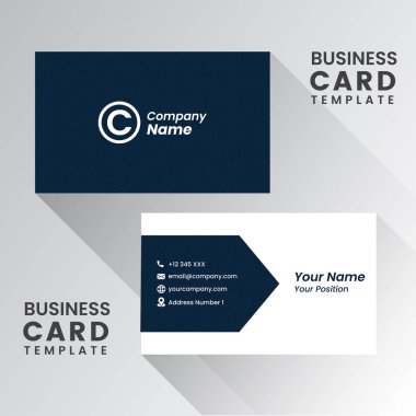 Yaratıcı ve Temiz Çift Taraflı İş Kartı Şablonu.