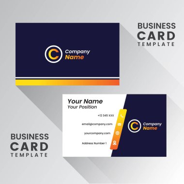 Modern basit ışık kartvizit şablonu düz kullanıcı arabirimi