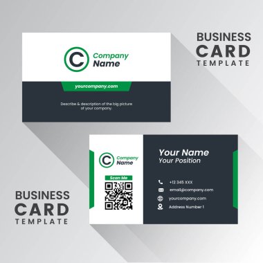 Çift taraflı yaratıcı kartvizit şablonu